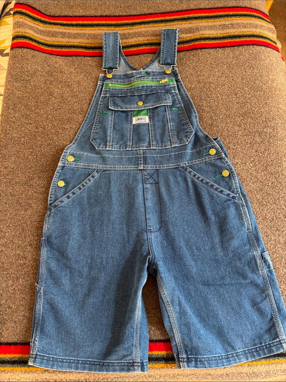 Liberty Blue Denim Short Overalls